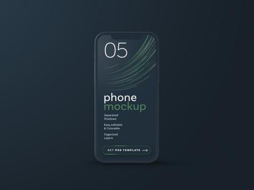 Dark Smartphone Screen Mockup