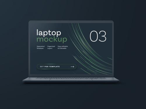 Dark Laptop Screen Mockup