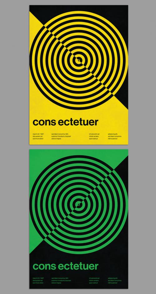 Trendy Swiss Modernism Style Poster Layout
