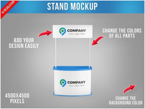 Promo Stand Mockup - Front-View
