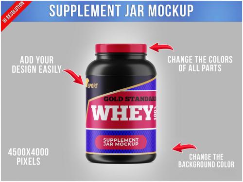 Supplement Jar Mockup