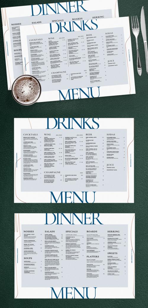 Landscape Restaurant Menu Layout