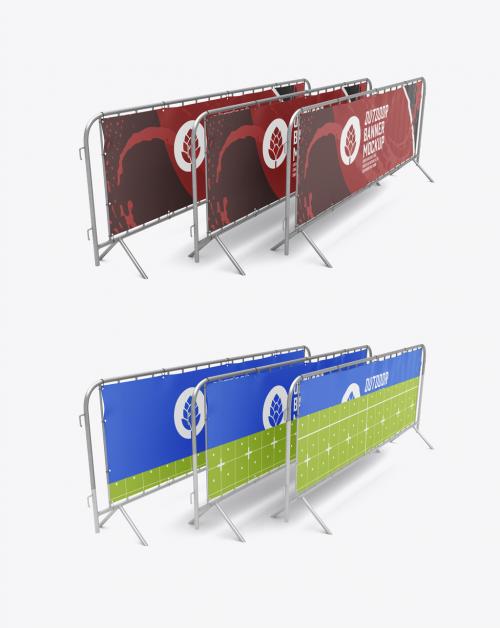 Set Outdoor Banners Mockup