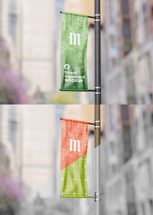 Street Banners Mockup