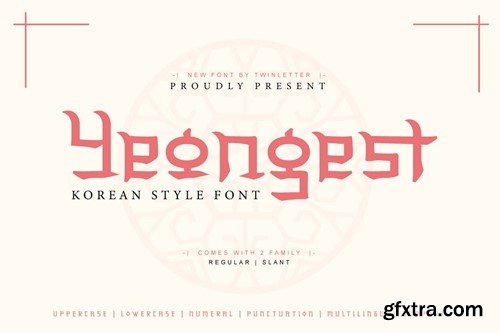 Yeongest - Korean Style Font CFAFM85