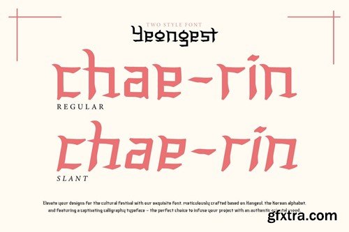 Yeongest - Korean Style Font CFAFM85