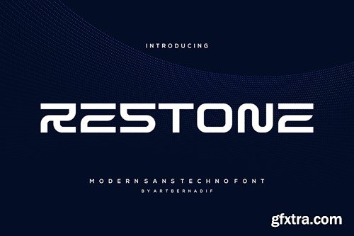 Restone - Modern Sans Techno Font U2D9Y6M