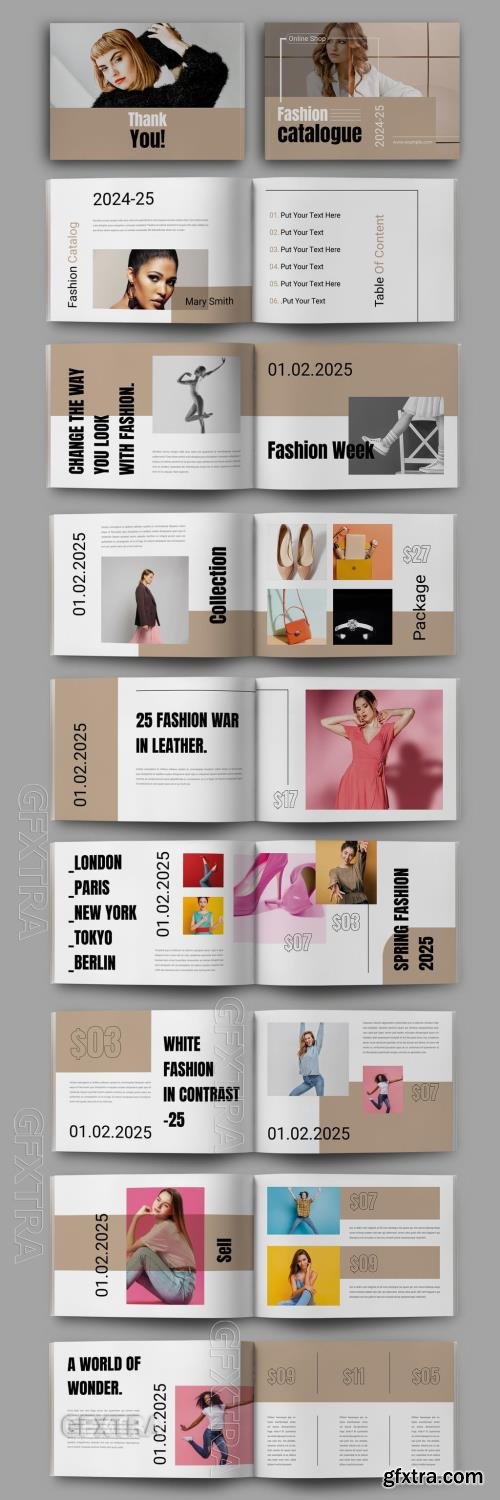 Fashion Catalog Magazine Layout 739429636