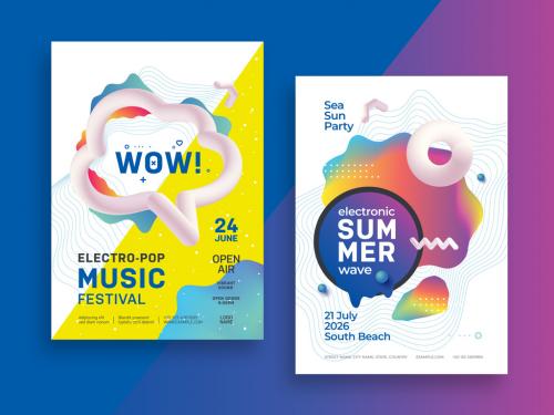 Electro Pop Music Festival Poster Layout