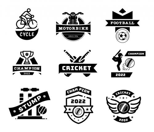 Retro Sport Badge and Logo Layout