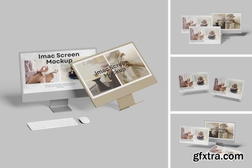 Desktop Screen Mockup Collections 13xPSD