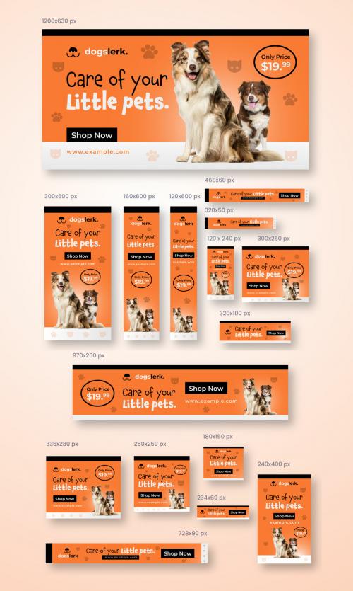 Pet Care Web Banner Ads