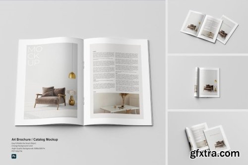 A4 Catalog Brochure Mockup Collections 14xPSD