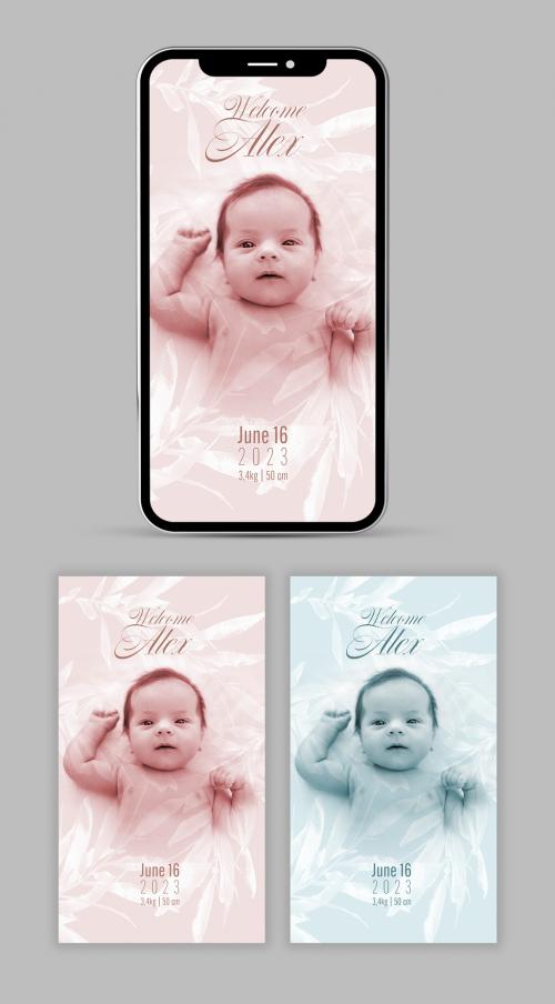 Digital New Born Card