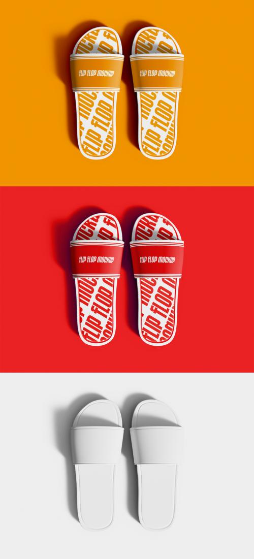 Top View Slippers Mockup