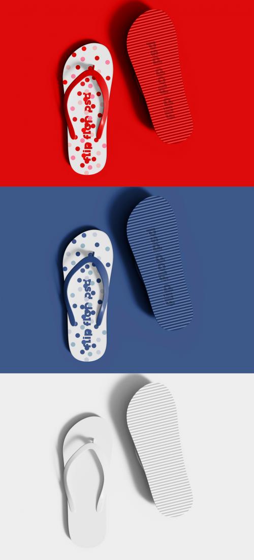 Top View Flip Flop Mockup