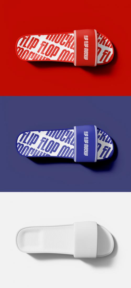 Top View Rubber Slippers Mockup