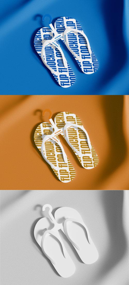 Flip Flop with Hanger Mockup