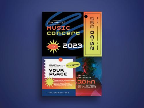 Music Concert Cyberpunk Flyer