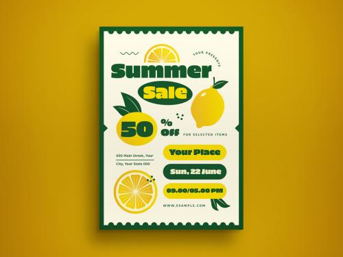 Summer Sale Flyer Layout