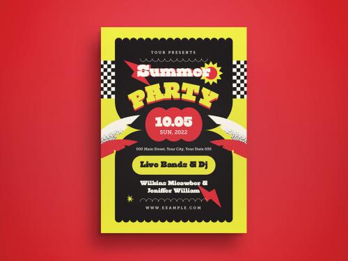 Summer Party Flyer Layout