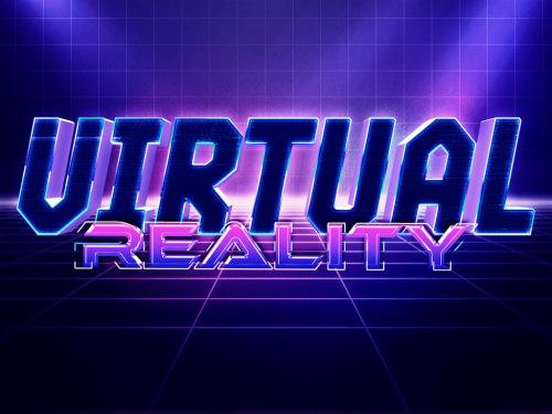 Retro Wave 3D Text Effect Mockup