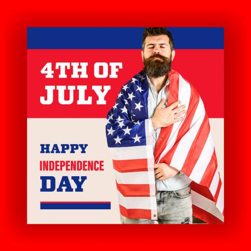 4th of July Social Media Post Design