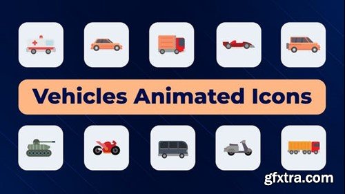 Videohive Vehicles Animated Icons 51872926