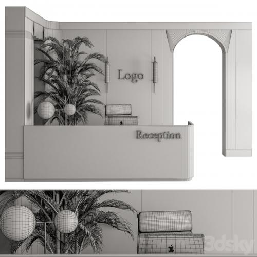 Reception Desk and Wall Decoration - Office Set 239