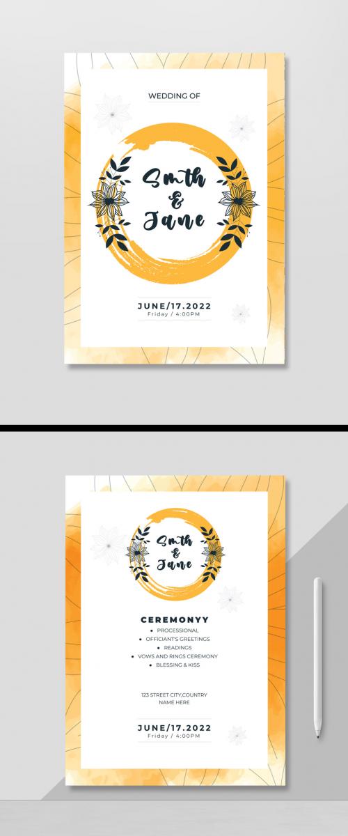 Wedding Invitation Card Layout