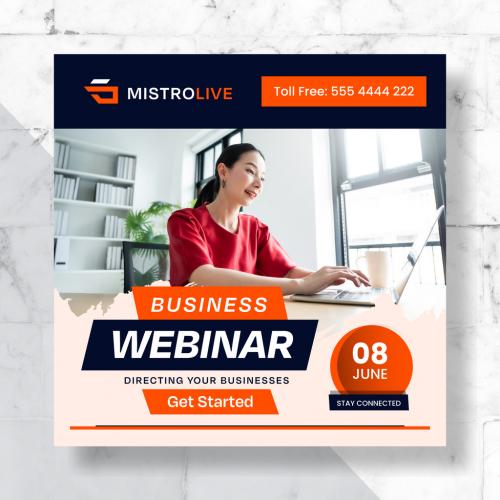 Business Webinar Social Media Post Design