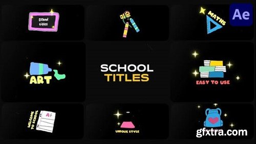 Videohive Colorful School Titles for After Effects 51884027