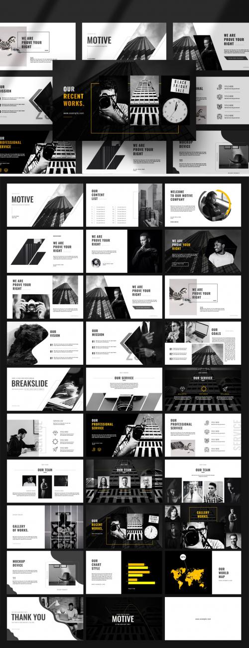 Motive Black Business Presentation Layout