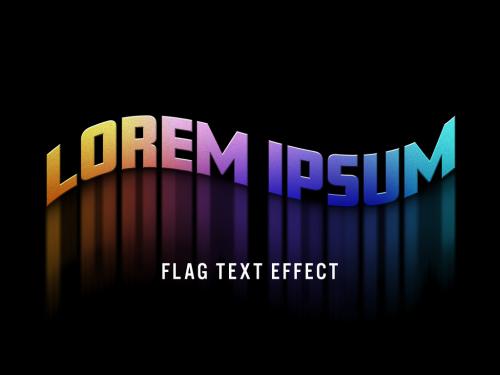 Flag Text Effect