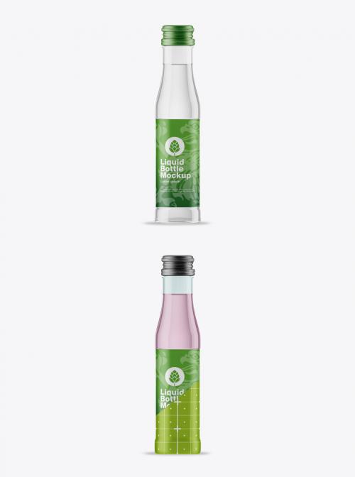 Clear Glass Bottle Mockup