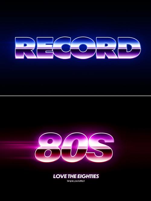 Eighties Text Effect