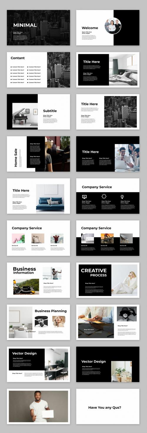 Black and White Presentation Layout