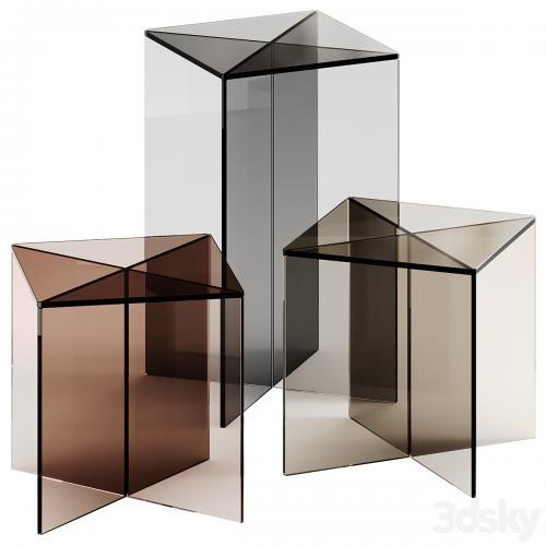 Exenza LIFT X Square glass coffee tables