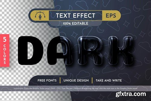 5 Plastic Editable Text Effects, Graphic Styles FLJAJD3