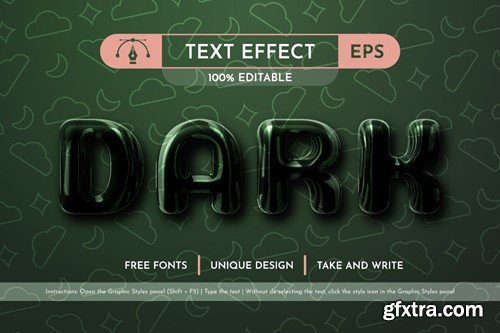 5 Plastic Editable Text Effects, Graphic Styles FLJAJD3