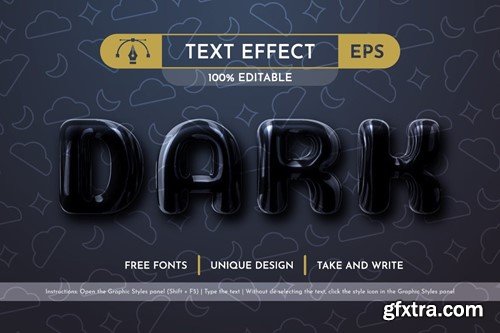 5 Plastic Editable Text Effects, Graphic Styles FLJAJD3