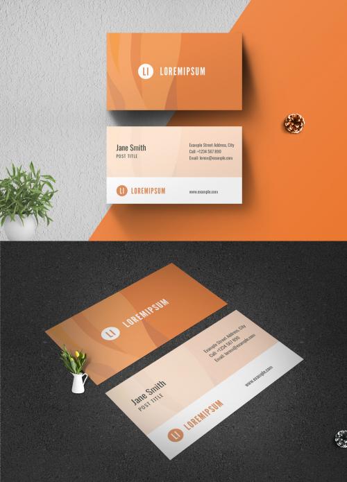 Simple Orange Business Card