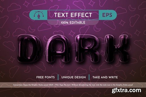 5 Plastic Editable Text Effects, Graphic Styles FLJAJD3