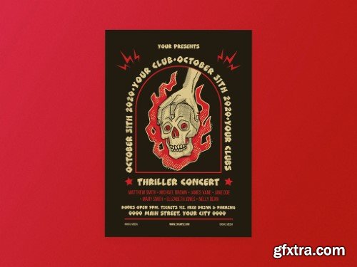 Thriller Concert Flyer Layout