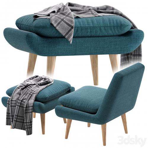 Armchair Vincey Soft Ocean divan.ru/Кресло Винси диван.ру