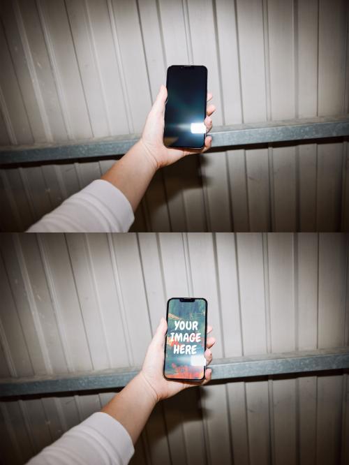 Smartphone Mockup with Hand