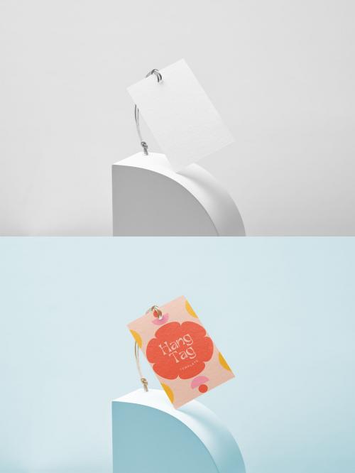 Rectangular Swing Tag Mockup