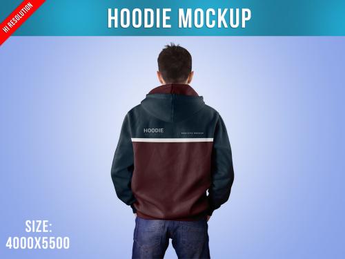 Hoodie Mockup Back View