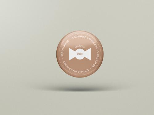 Pin Button Badge Mockup