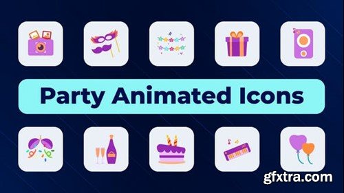 Videohive Party Animated Icons 51916114